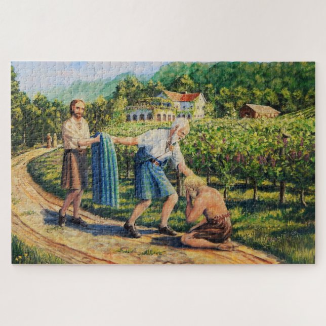 biblisch, biblisch, Der Wunderson, Weinberg Puzzle (Horizontal)