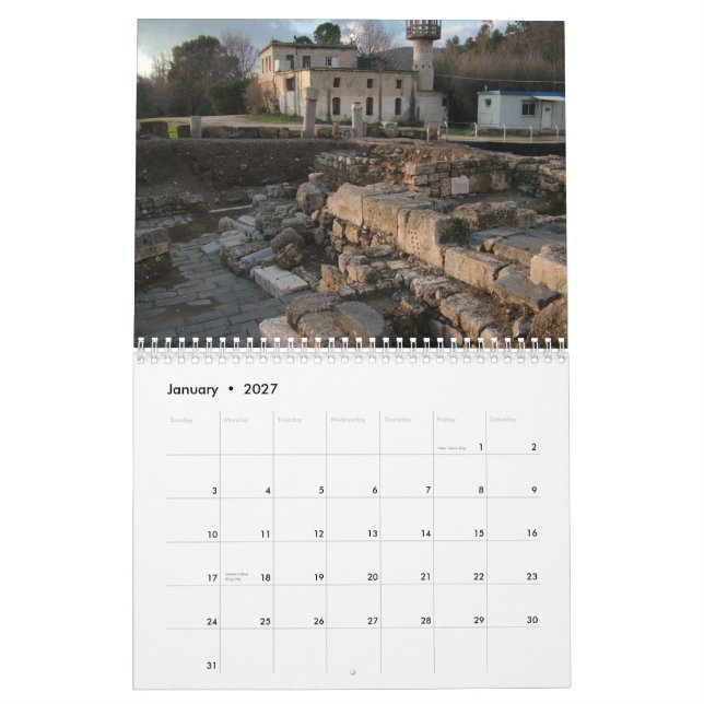 Biblische Archäologie-Standorte in Israel heute Kalender (Jan 2027)