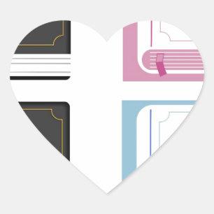 Biblische Herz-Aufkleber