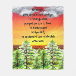 Biblische Motivationsverse auf Spanisch Fleecedecke