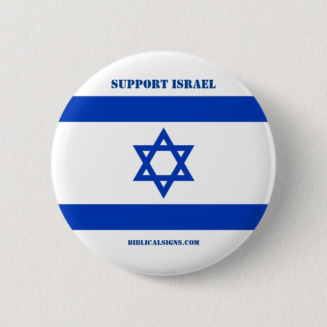 Biblischer Zeichen-"Stützisrael" Knopf Button (Vorderseite)