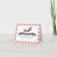 Bibs & Ribs BBQ Rustikales Rotkariertes Babyshower