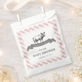 Bibs & Ribs GRILLEN Rustic Pink Gingham Kinderdusc Geschenktütchen