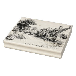 Bibury Cotswolds Briefmarke Gummistempel