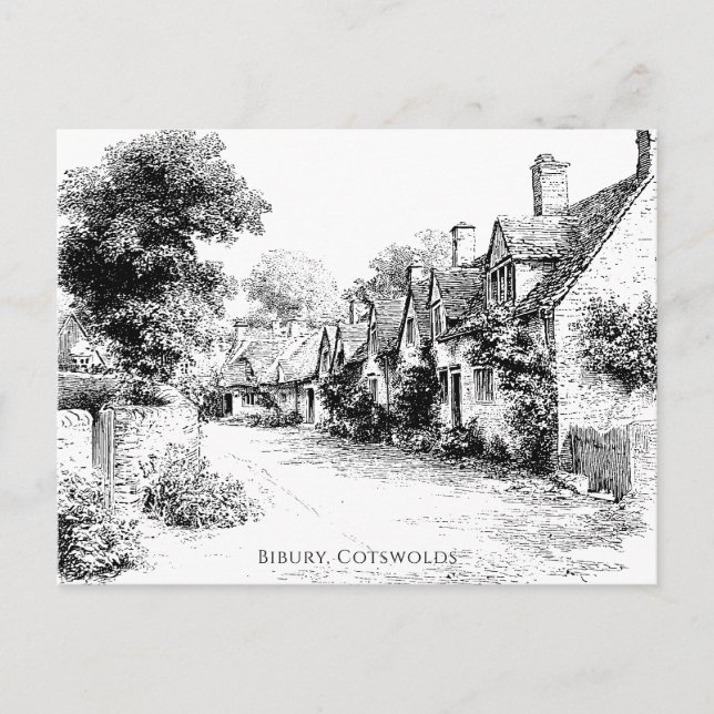 Bibury Village, Cotswolds, UK Postkarte (Vorderseite)