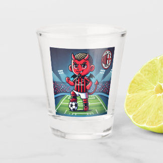 Bicchiere Milan calcio Schnapsglas