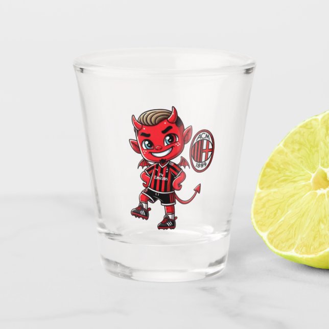 Bicchiere Milan calcio Schnapsglas (Vorderseite)