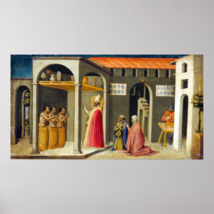 Bicci di Lorenzo Saint Nicholas Wiederbeleben Poster