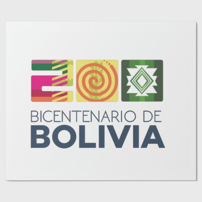 Bicentenario Bolivien Geschenkpapier (Flach)