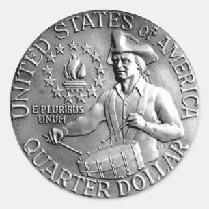 Bicentenial Quater Coin Runder Aufkleber