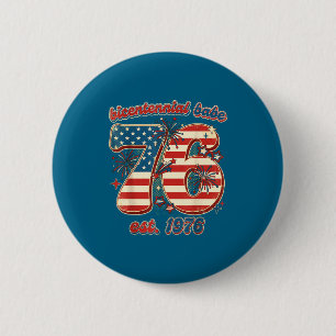 Bicentennial-Schatz 50. Geburtstag Frauen Vintage  Button