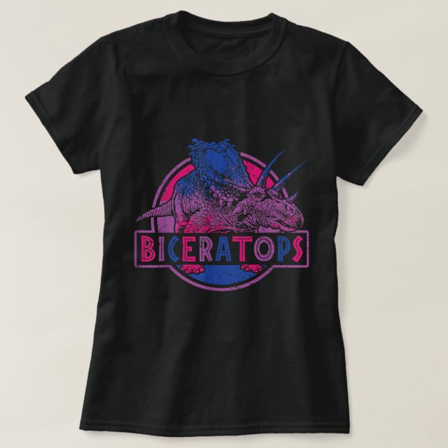 Biceratops Bisexual Dinosaurier LGBT Prix T-Shirt (Design vorne)