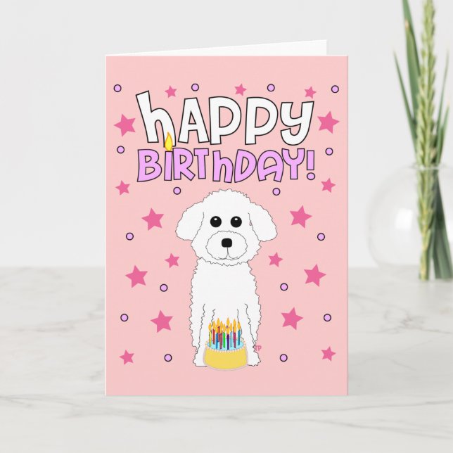 Bichon Birthday Karte (Vorderseite)