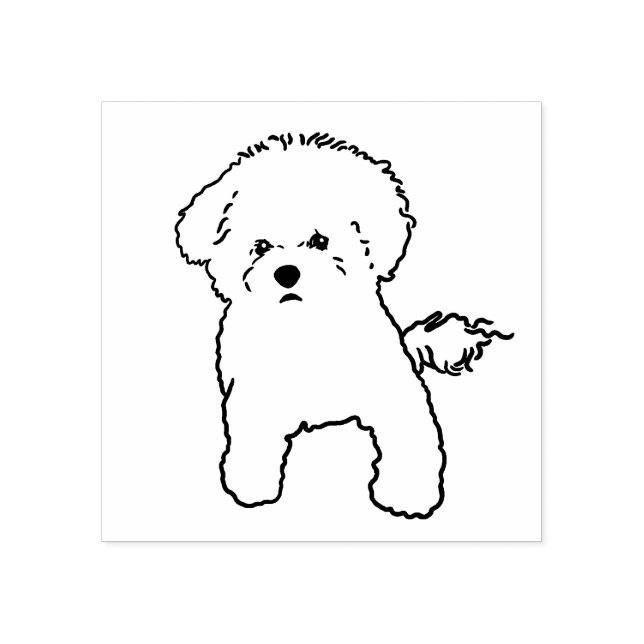 Bichon Dog Briefmarke Gummistempel (Prägung)