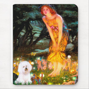 Bichon Frise 1 - Mittsommerabend Mousepad