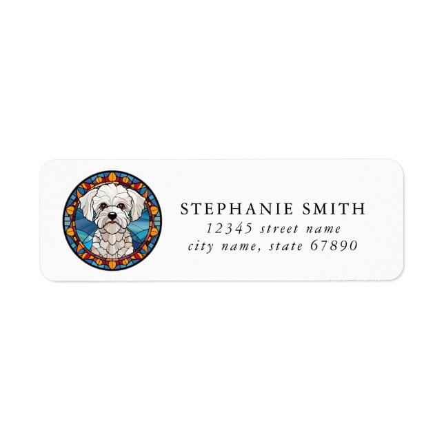Bichon Frise Address Labels (Vorne)