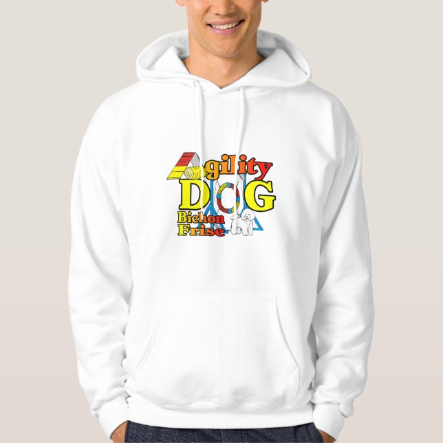 Bichon Frise Agility Geschenke Hoodie (Vorderseite)