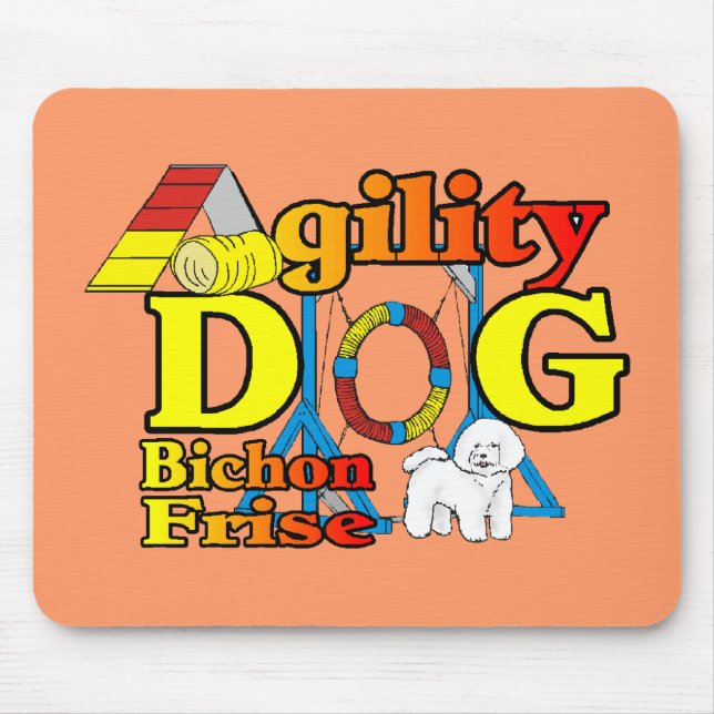 Bichon Frise Agility Geschenke Mousepad (Vorne)