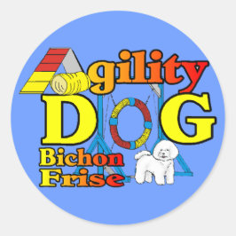 Bichon Frise Agility Geschenke Runder Aufkleber