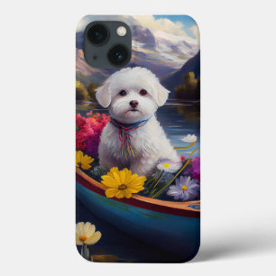 Bichon Frise auf einem Paddel: Ein landschaftliche Case-Mate iPhone Hülle