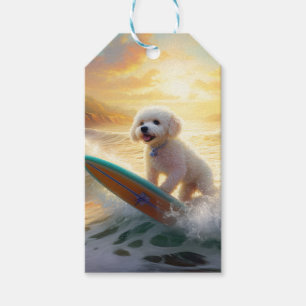 Bichon Frise Beach Surfmalerei Geschenkanhänger