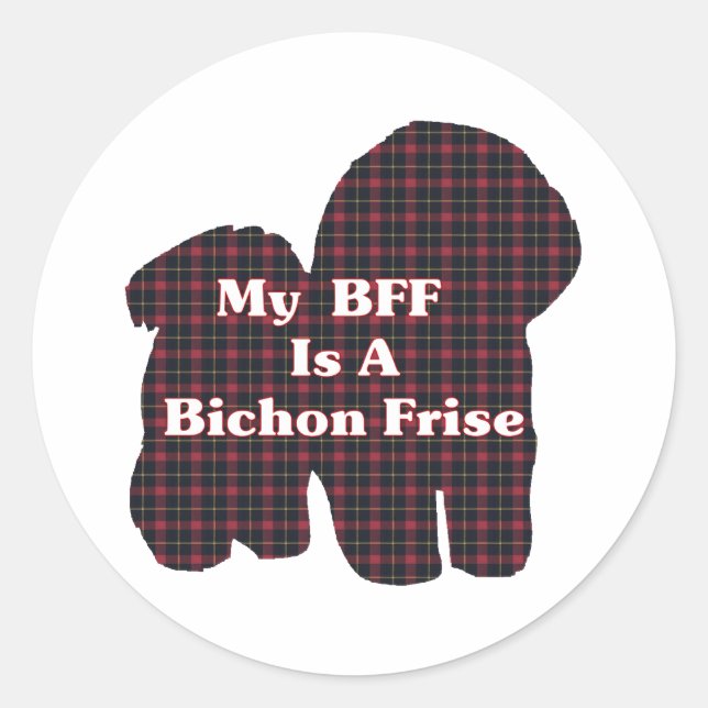 Bichon Frise BESTE FREUNDIN Sticker (Vorderseite)