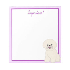 Bichon Frise Blank Notepad Notizblock