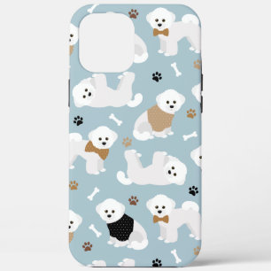Bichon Frise Bones and Paws Blue Case-Mate iPhone Hülle