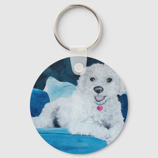 Bichon Frise Buddy Schlüsselanhänger (Vorderseite)