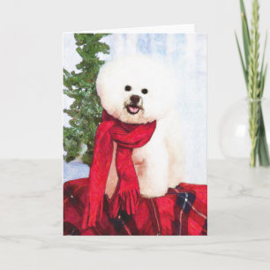 Bichon Frise Christmas Card Feiertagskarte