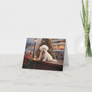 Bichon Frise Christmas Cruise: Pawsome Holiday Karte