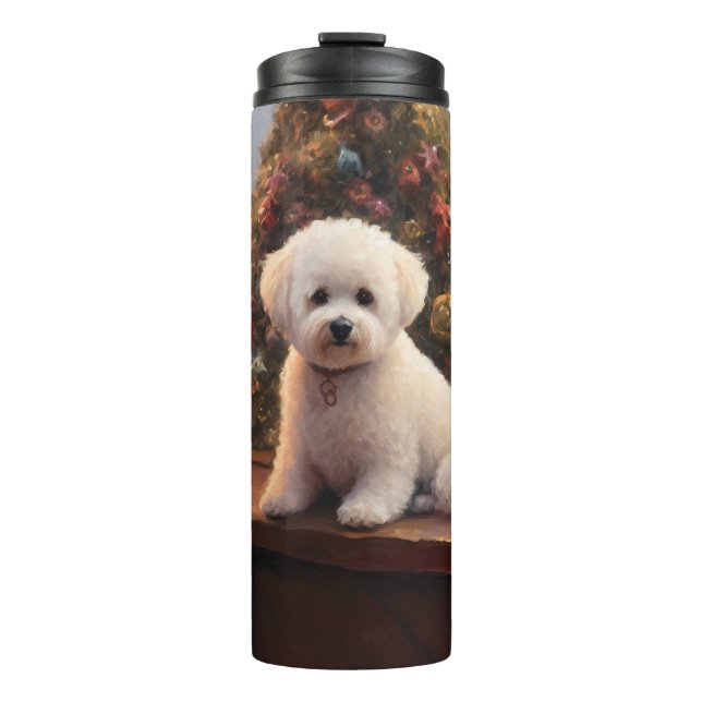 Bichon Frise Christmas Cruise: Pawsome Holiday Thermosbecher (Vorderseite)