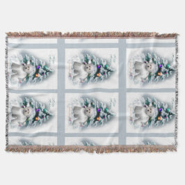 Bichon Frise Christmas Decke