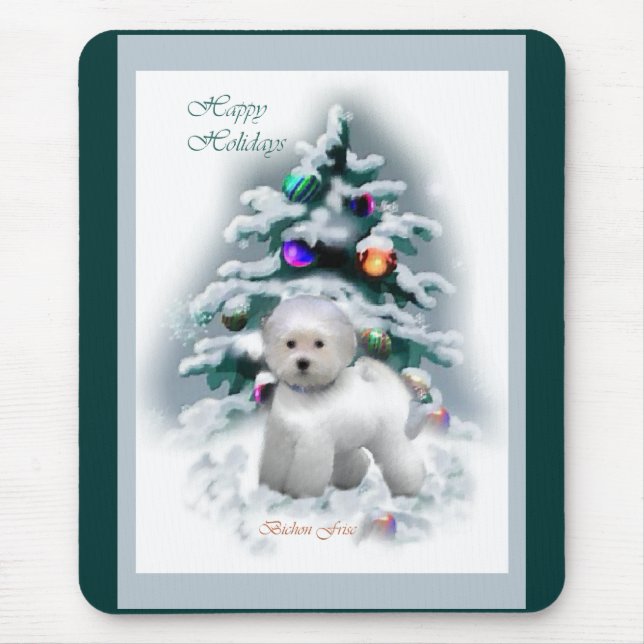 Bichon Frise Christmas Geschenke Mousepad (Vorne)