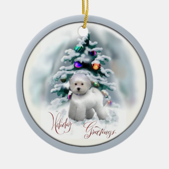 Bichon Frise Christmas Geschenke Ornament (Vorne)