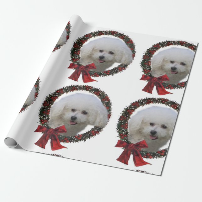 Bichon Frise Christmas Geschenkpapier (Ungerollt)