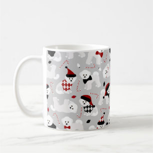 Bichon Frise Christmas Gray Kaffeetasse