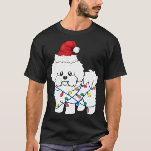 Bichon Frise Christmas Light Funny Dog Lover Gesch T-Shirt