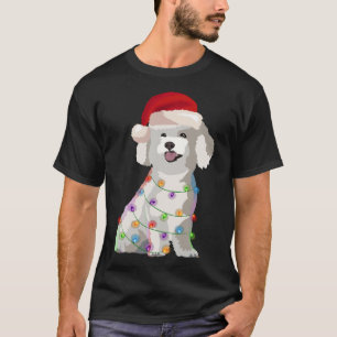 Bichon Frise Christmas Lights Xmas Hund Lover T-Shirt