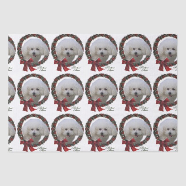 Bichon Frise Christmas Seidenpapier (Vorderseite)