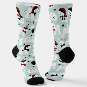 Bichon Frise Christmas Socken