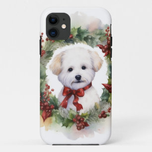 Bichon Frise Christmas Wreath Festivals Case-Mate iPhone Hülle