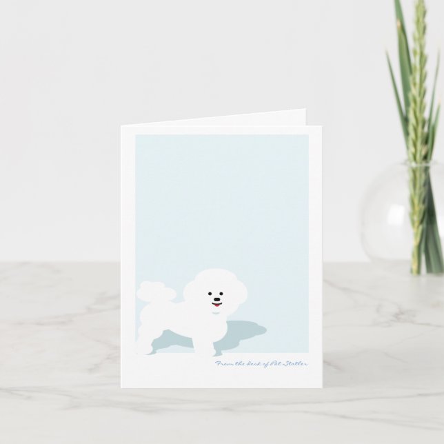 Bichon Frise Custom Note Card Karte (Vorderseite)