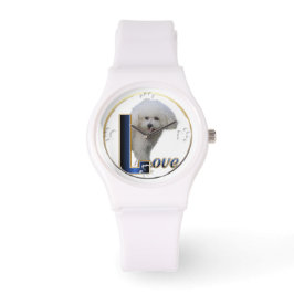 Bichon Frise Dog Art Armbanduhr