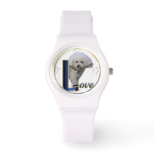 Bichon Frise Dog Art Armbanduhr