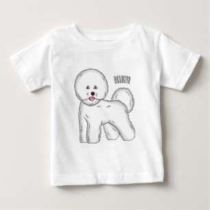 Bichon frise dog Cartoon Illustration Baby T-shirt
