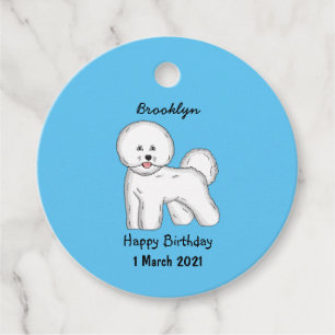 Bichon frise dog Cartoon Illustration Geschenkanhänger