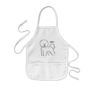 Bichon frise dog Cartoon Illustration Kinderschürze