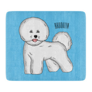 Bichon frise dog Cartoon Illustration Schneidebrett