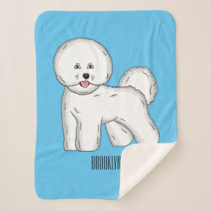 Bichon frise dog Cartoon Illustration Sherpadecke